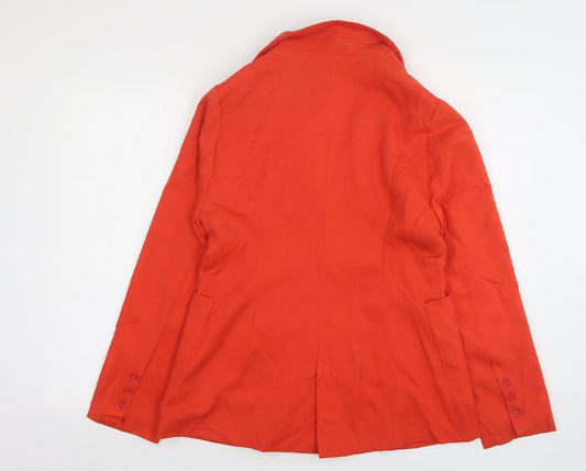 Sevilla Womens Orange Cotton Jacket Suit Jacket Size 12