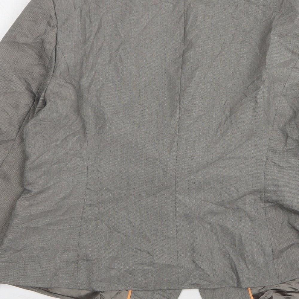 Papaya Womens Grey Polyester Jacket Suit Jacket Size 14