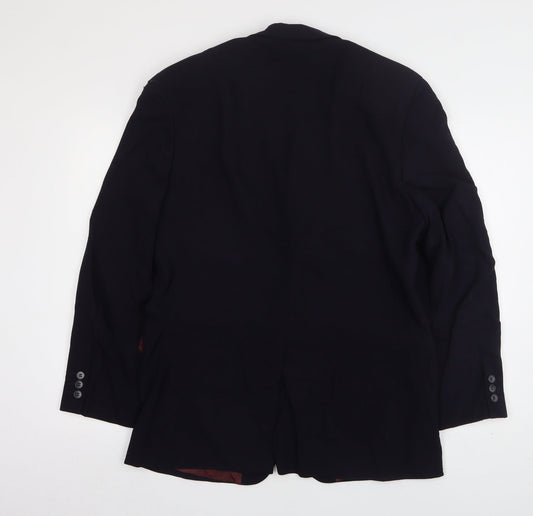 Hyphen Mens Blue Wool Jacket Suit Jacket Size 40
