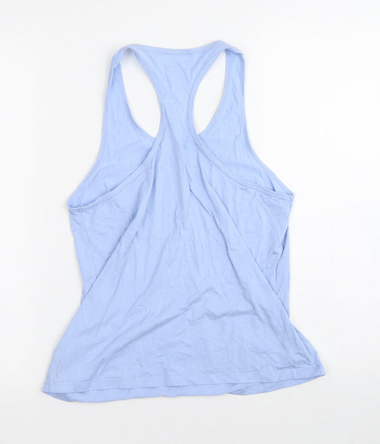 USAp' Womens Blue Cotton Camisole Tank Size 10 Round Neck