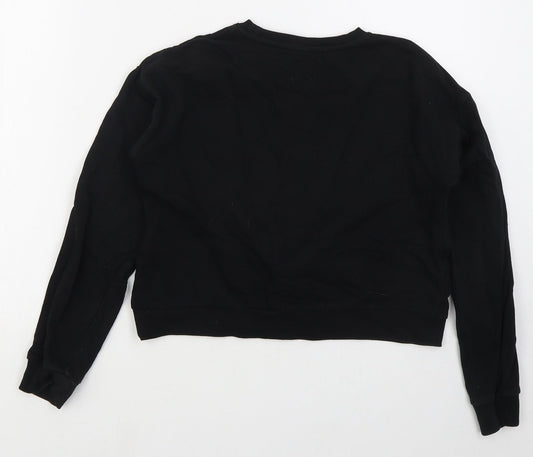 Sinsay Womens Black Cotton Pullover Sweatshirt Size XS Pullover - Current Mood