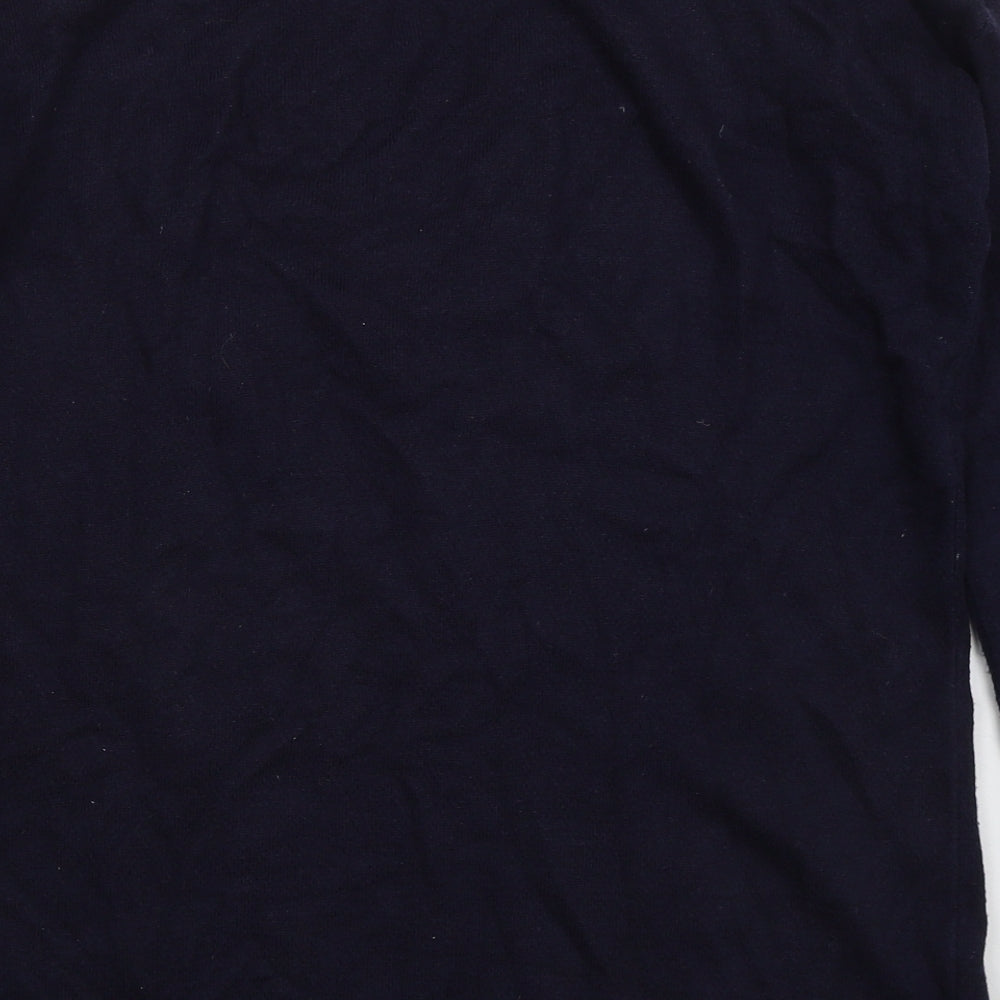Marks and Spencer Womens Blue V-Neck Nylon Cardigan Jumper Size 8