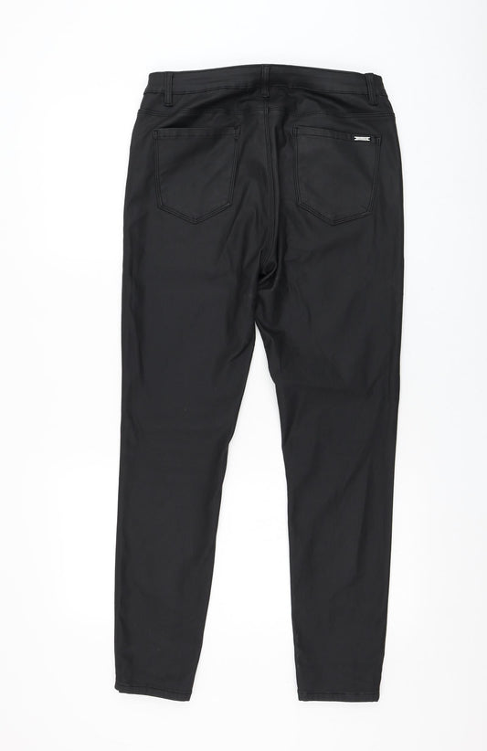 Toxik3 Womens Black Cotton Trousers Size 2XL L29 in Regular Zip