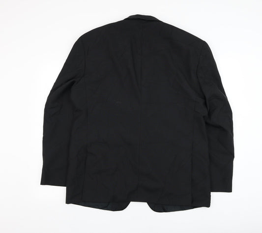 Nicholas Rowe Mens Black Wool Jacket Suit Jacket Size 42
