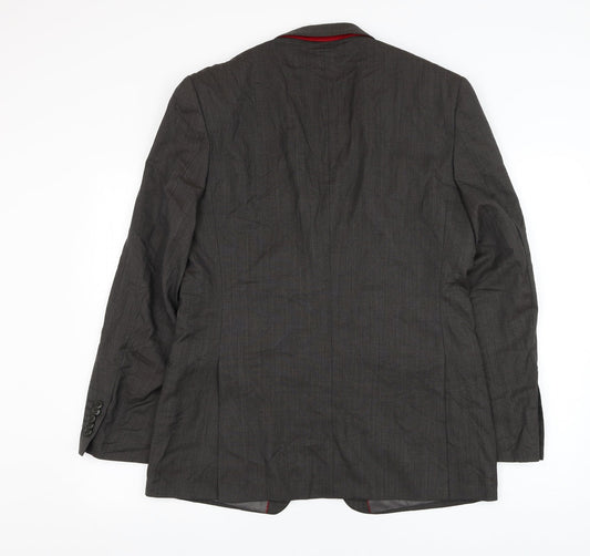 Linea Mens Brown Wool Jacket Suit Jacket Size 40