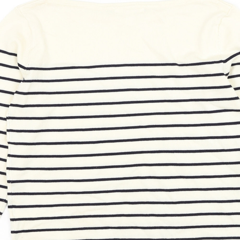 H&M Womens Round Neck Striped Viscose Pullover Jumper Size XS