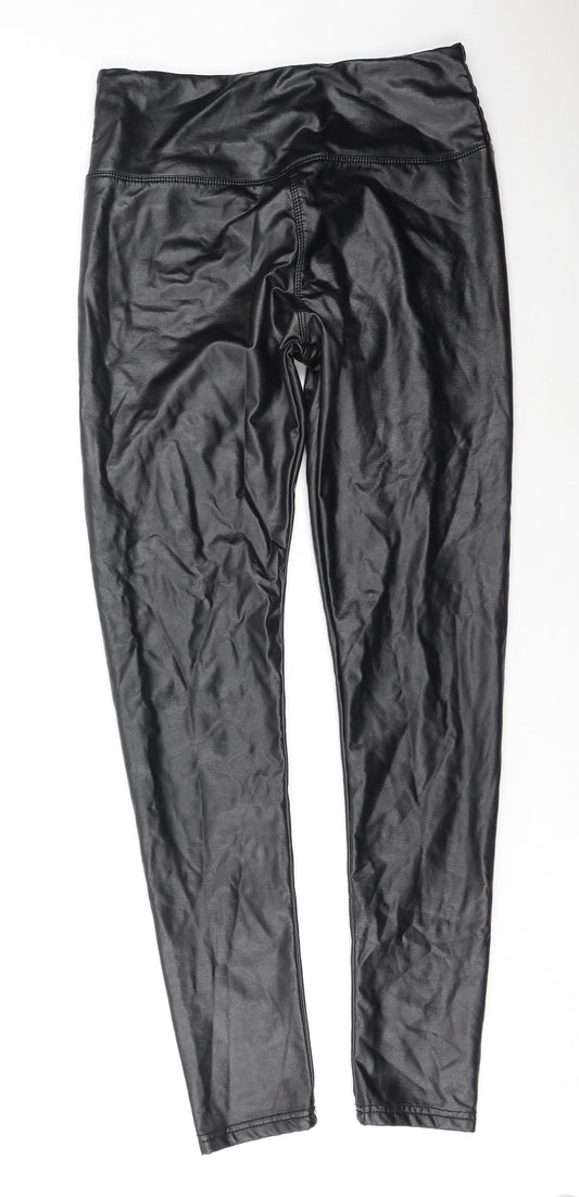 daisie Womens Black Polyester Jegging Leggings Size L L30 in
