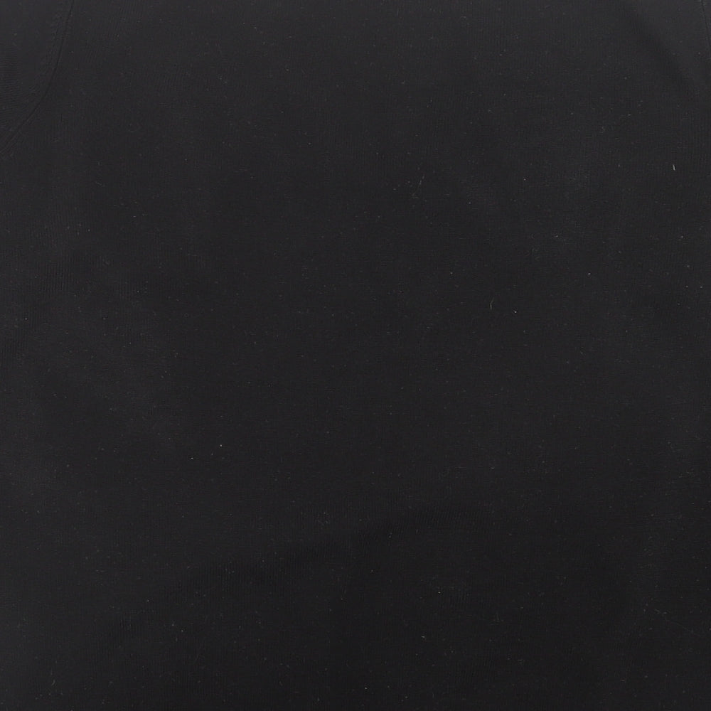 Marks and Spencer Womens Black V-Neck Acrylic Pullover Jumper Size 12