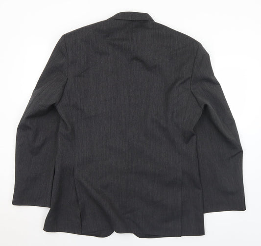 Scott International Mens Grey Polyester Jacket Suit Jacket Size 40
