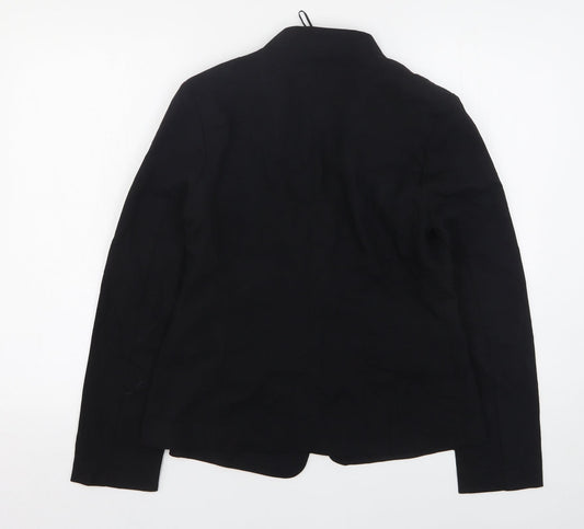 Marks and Spencer Womens Black Polyester Jacket Blazer Size 10