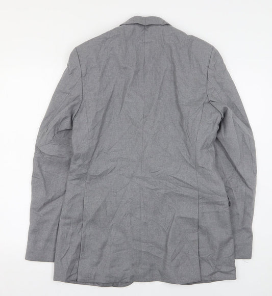 Burton Mens Grey Wool Jacket Suit Jacket Size 38