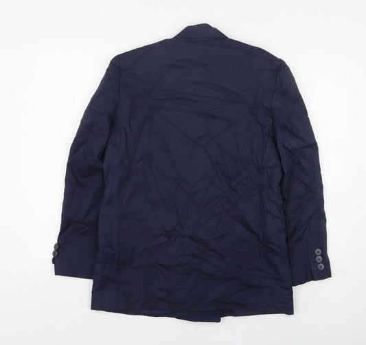 Imagination Womens Blue Polyester Jacket Suit Jacket Size 12