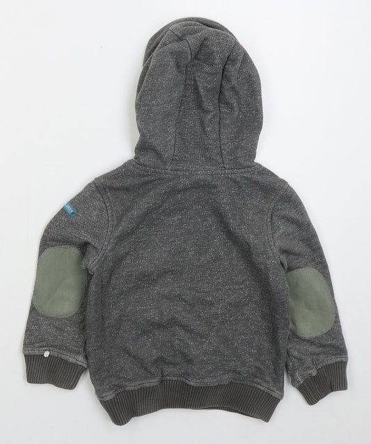 Mini Club Boys Grey Cotton Pullover Hoodie Size 2-3 Years Pullover - Adventure