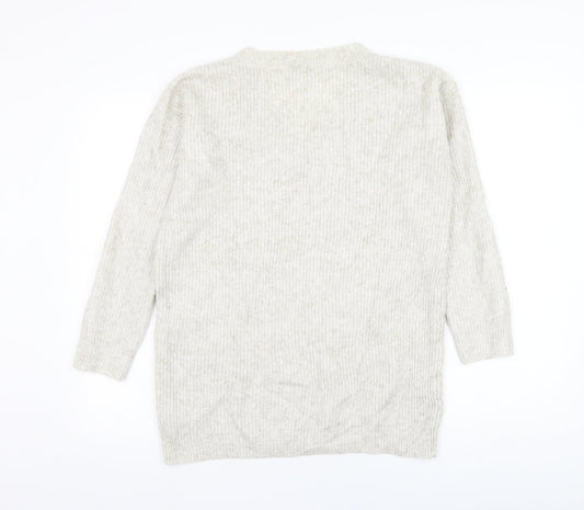 ASOS Womens Beige Round Neck Acrylic Pullover Jumper Size 6