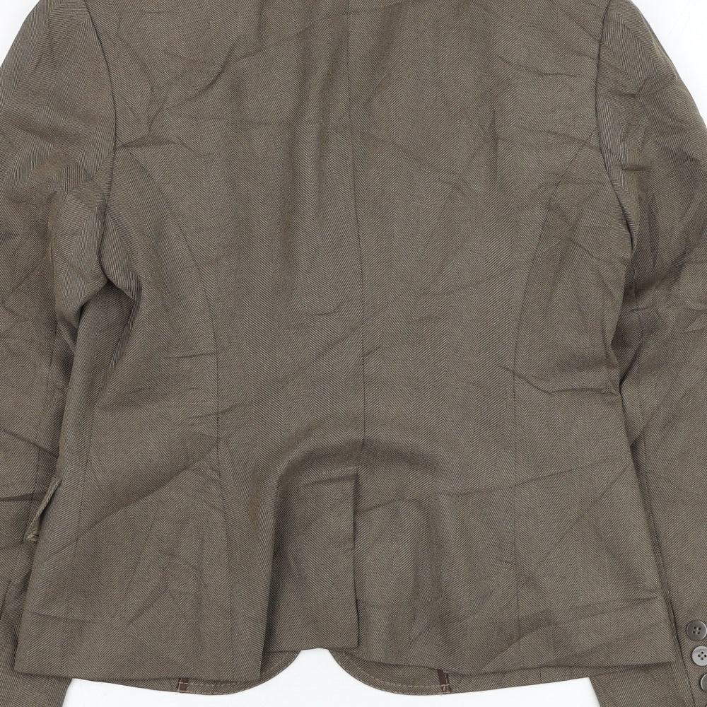 NEXT Womens Brown Jacket Blazer Size 12 Button