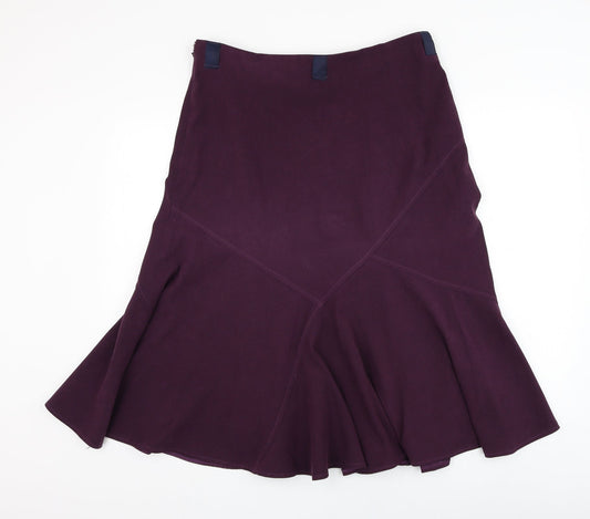 Berkertex Womens Purple Polyester Skater Skirt Size 14 Zip