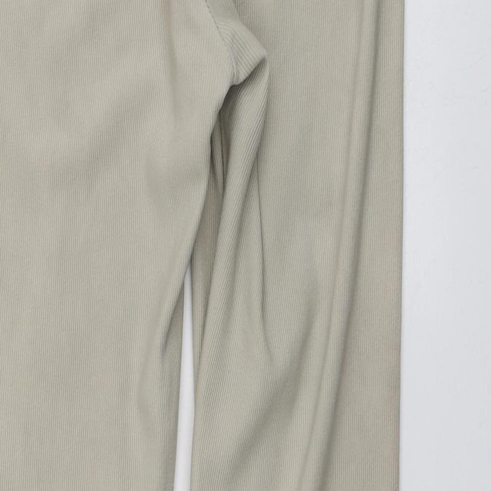 Stradivarius Womens Beige Polyester Trousers Size S L32 in Regular