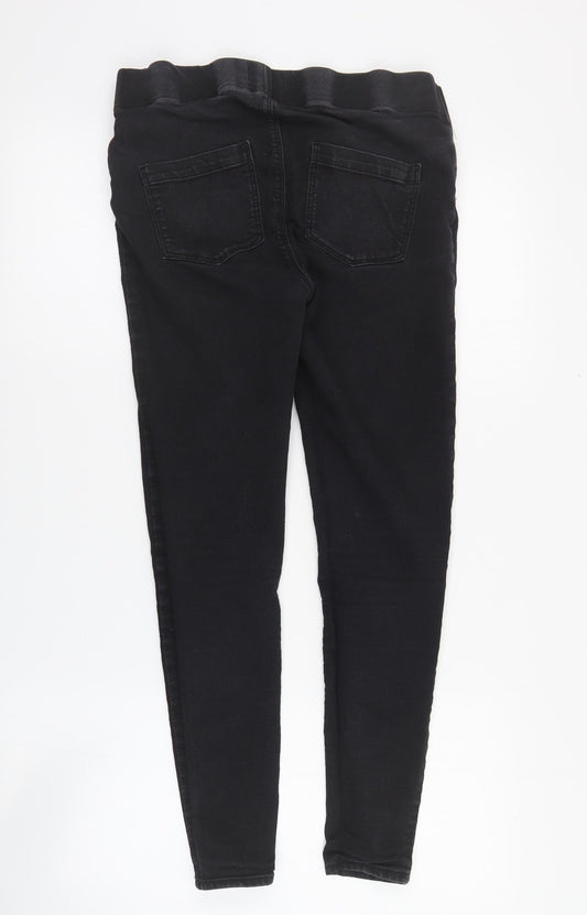 Papaya Womens Black Cotton Jegging Jeans Size 8 L26 in Regular