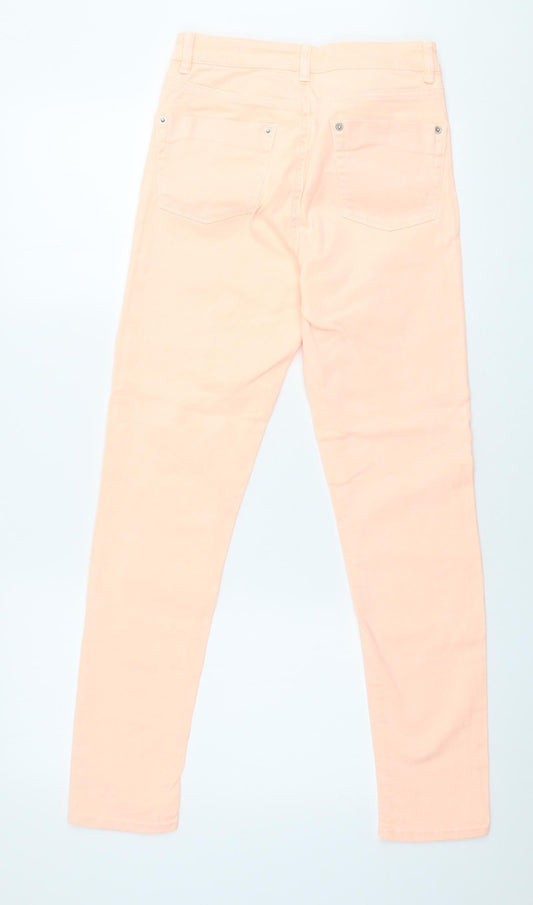 Ware Denim Womens Orange Cotton Skinny Jeans Size 10 L28 in Slim Zip