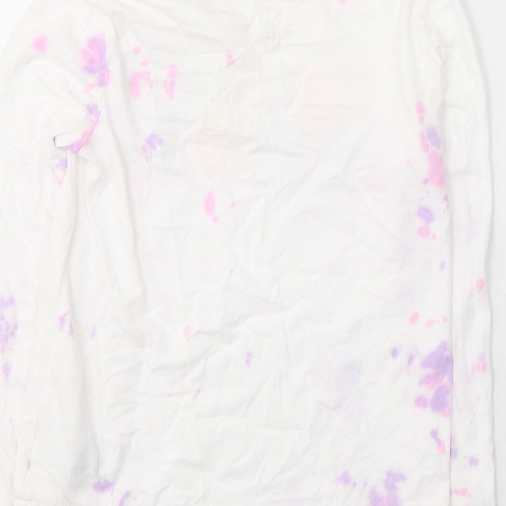 Gap Girls White Geometric Cotton Pullover Casual Size M Round Neck Pullover - Weekend Forever