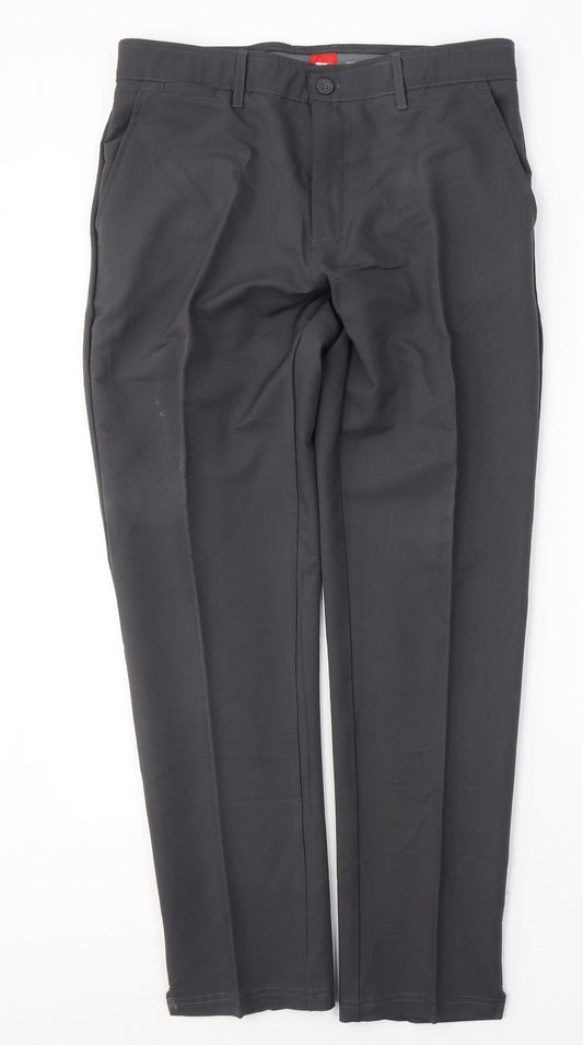Slazenger Mens Grey  Polyester Trousers  Size 32 L29 in Slim Button