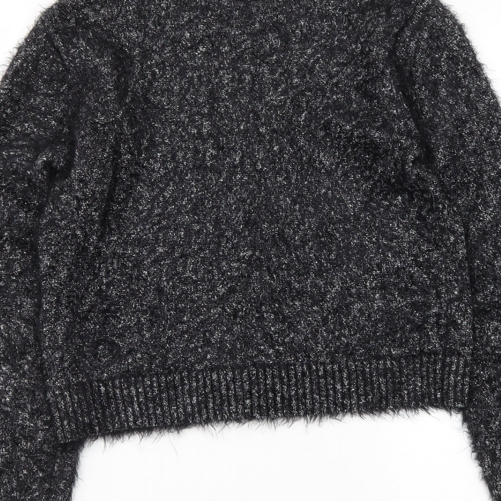 Marks and Spencer Womens Black Round Neck Polyamide Pullover Jumper Size 10