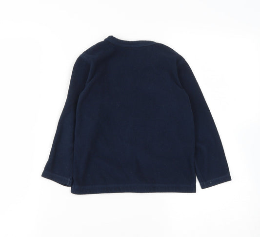 LANDSEND Boys Blue Polyester Pullover Sweatshirt Size 4 Years - 25