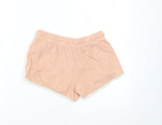 Primark Womens Pink Cotton Hot Pants Shorts Size XS L3 in Regular Drawstring