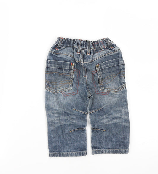 NEXT Boys Blue Cotton Jogger Jeans Size 12-18 Months Snap