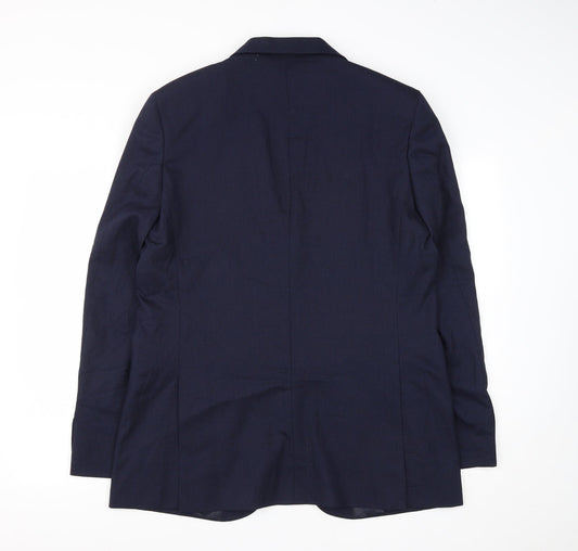 Marks and Spencer Mens Blue Polyester Jacket Suit Jacket Size 42