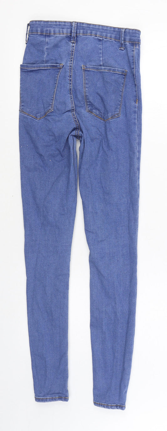 Denim Co Womens Blue Cotton Skinny Jeans Size 10 L28 in Regular Zip
