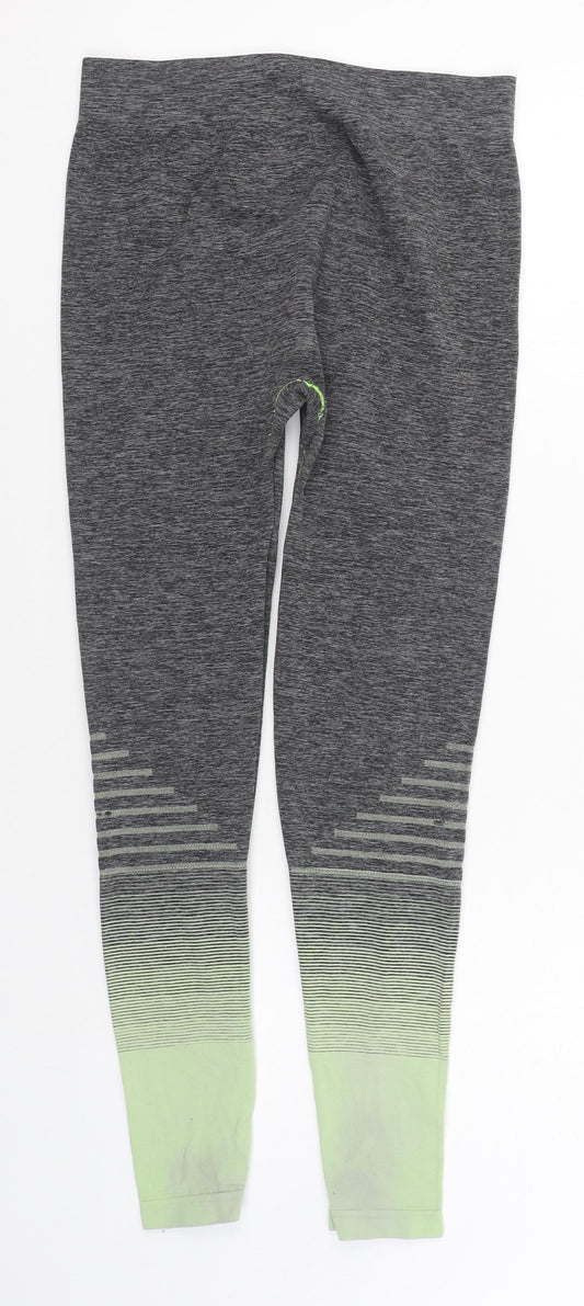 New Look Womens Grey Polyamide Jogger Leggings Size M L28 in