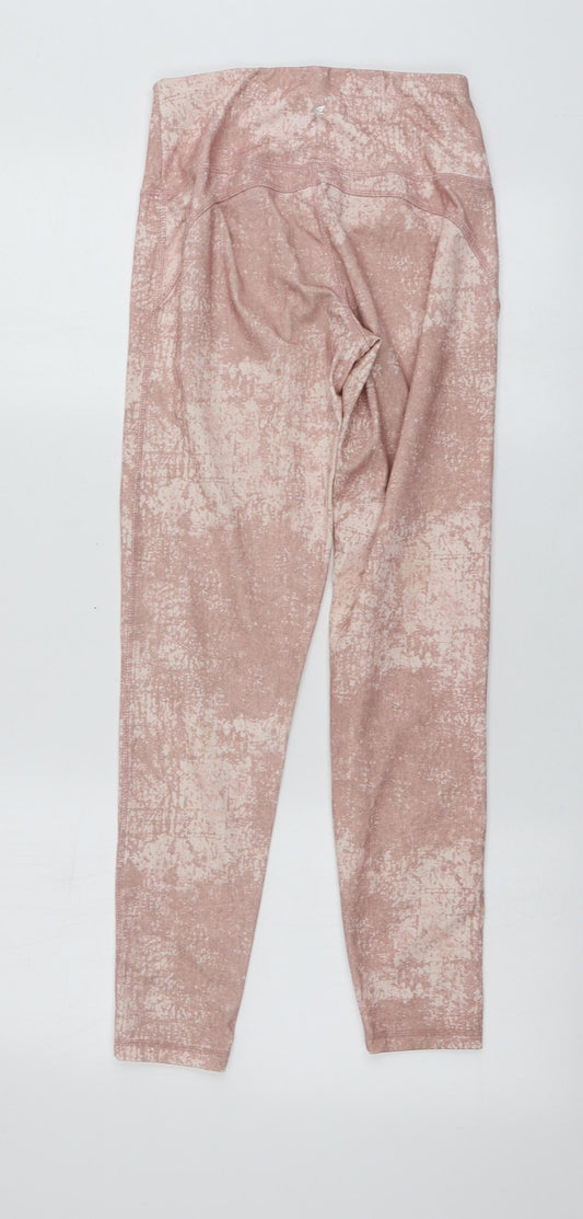 Workout Womens Pink Polyester Jogger Leggings Size 6 L26 in Regular