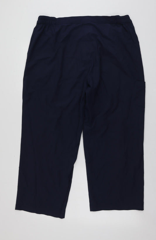 TravelSmith Womens Blue Polyester Trousers Size XL L25 in Regular