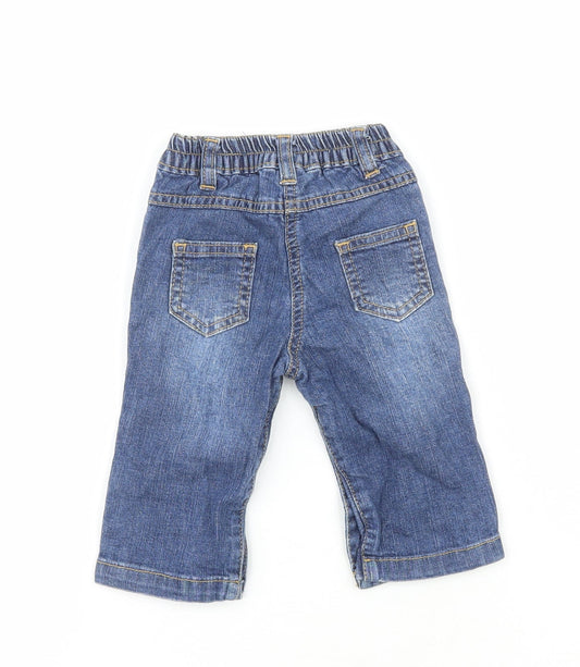 Wenice Boys Blue 100% Cotton Pedal Pusher Jeans Size 18-24 Months