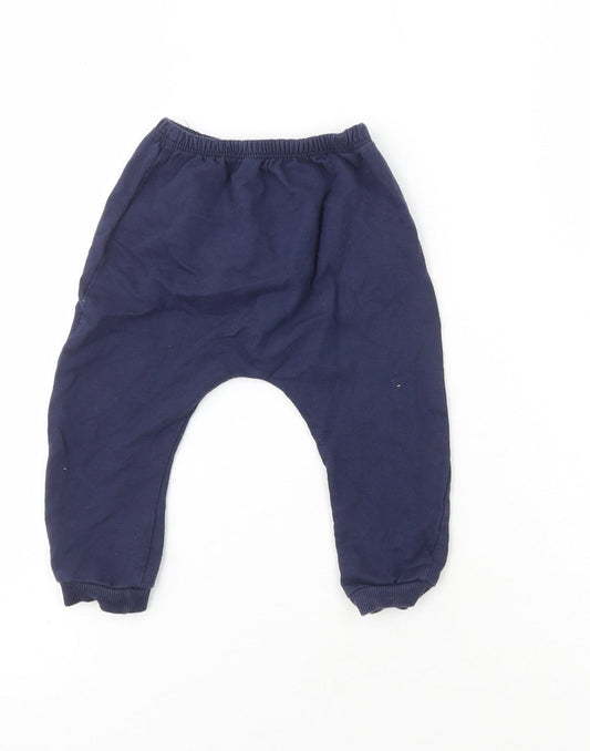 Anilco Boys Blue 100% Cotton Jogger Leggings Size 18 Months - MF-ANI-LY
