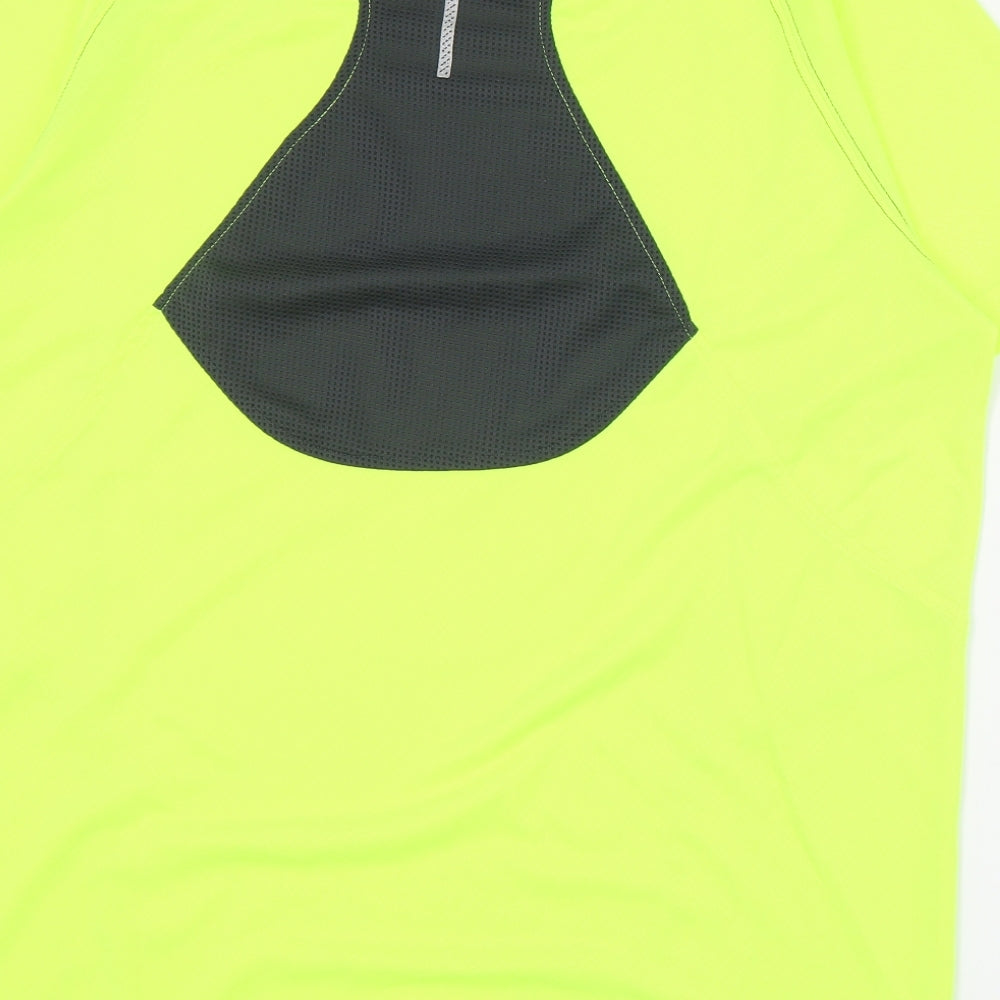 Dare2be Mens Yellow Polyester Pullover T-Shirt Size L Round Neck Pullover