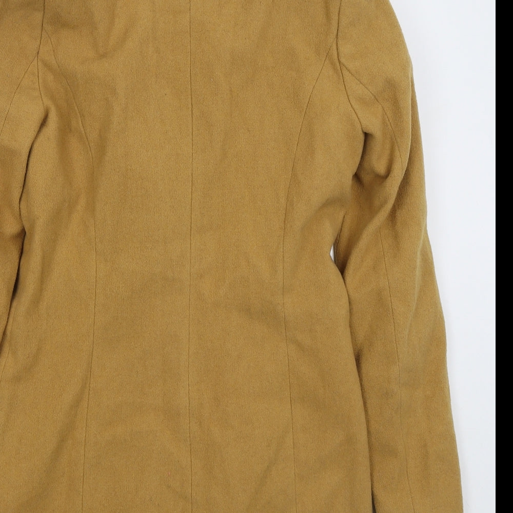 VERO MODA Womens Beige Overcoat Coat Size S Button