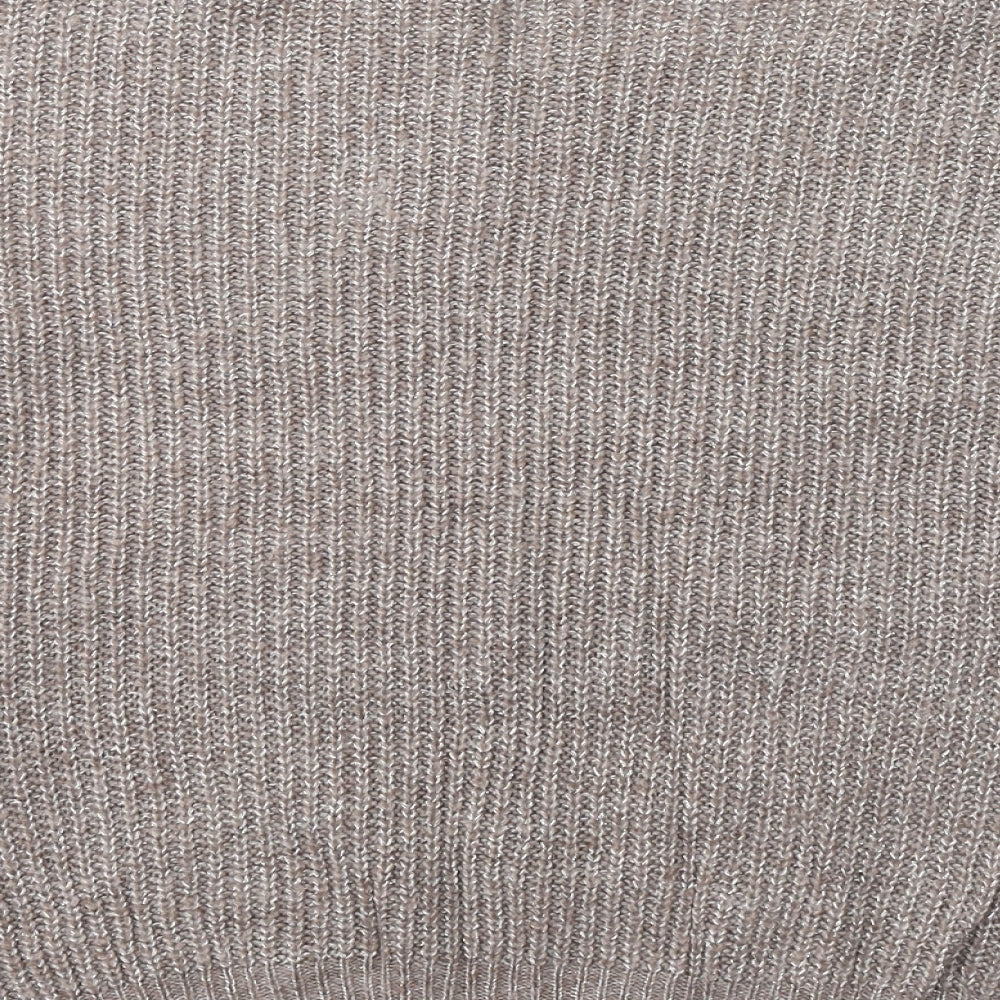 Marks and Spencer Womens Brown Round Neck Acrylic Pullover Jumper Size 8