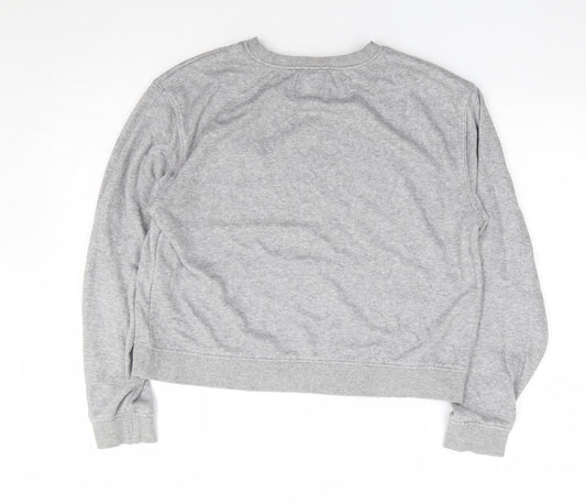 Pull & Bear Womens Grey Cotton Pullover Sweatshirt Size S Pullover
