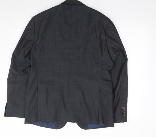 Jeo Ferrer Mens Grey Wool Jacket Suit Jacket Size 42