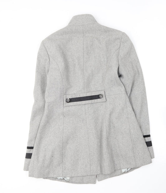 Red Herring Womens Grey Overcoat Coat Size 10