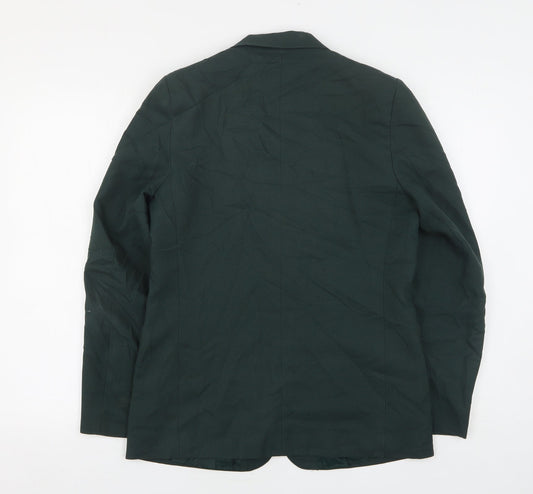 John Lewis Womens Green Polyester Jacket Suit Jacket Size 12