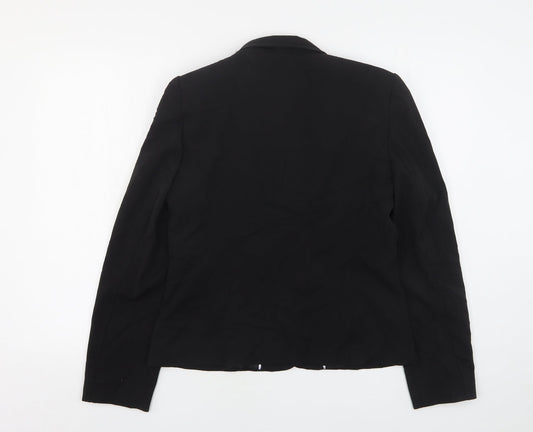 Select Womens Black Polyester Jacket Suit Jacket Size 12