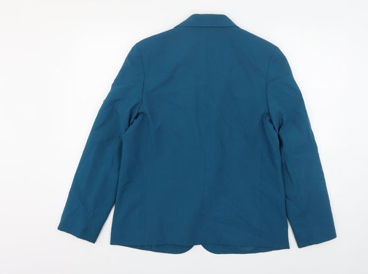 StMichael Womens Green Polyester Jacket Suit Jacket Size 12