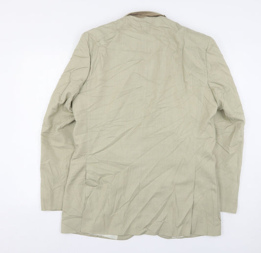Wellington Mens Beige Polyester Jacket Suit Jacket Size 40