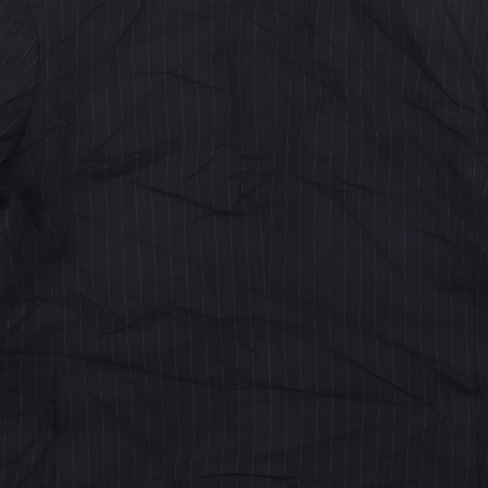 Marks and Spencer Mens Black Striped Wool Jacket Suit Jacket Size 44