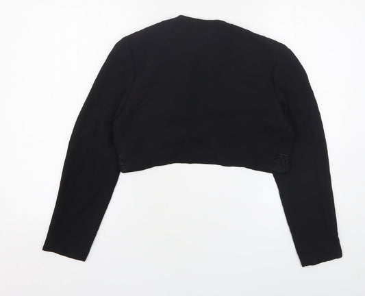 Official Womens Black Polyester Jacket Blazer Size 10
