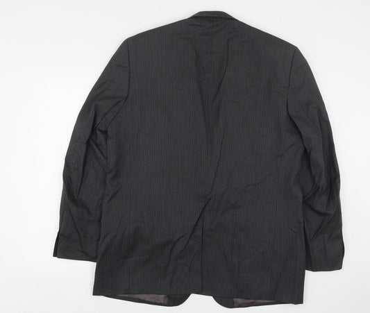 Paname Mens Grey Striped Wool Jacket Suit Jacket Size 48
