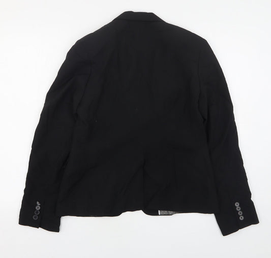 Cadenza Womens Black Wool Jacket Suit Jacket Size 12